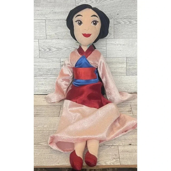 Disney Store Princess Mulan Plush Doll 20" Authentic Soft Stuffed Rag - Picture 1 of 10